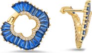 Queen Jewels Clover Hoop Earrings