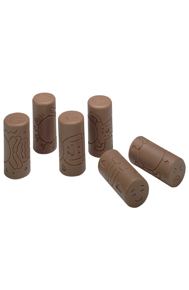 Kaplan Early Learning Company Emotions Dough Rollers & Tactile Emotion Stones, Alternate, color, Brown