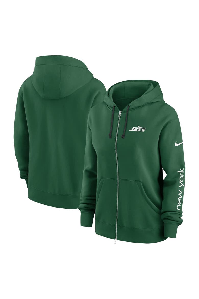 Women's Nike Green New York Jets Phoenix Full-Zip Hoodie, Main, color, Green