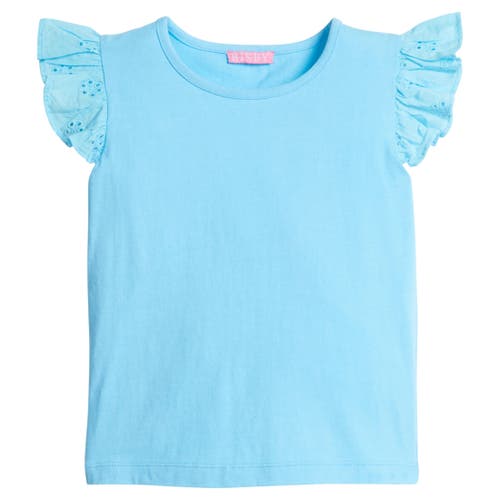 Bisby Kids' Knit Eyelet Tank In Aqua
