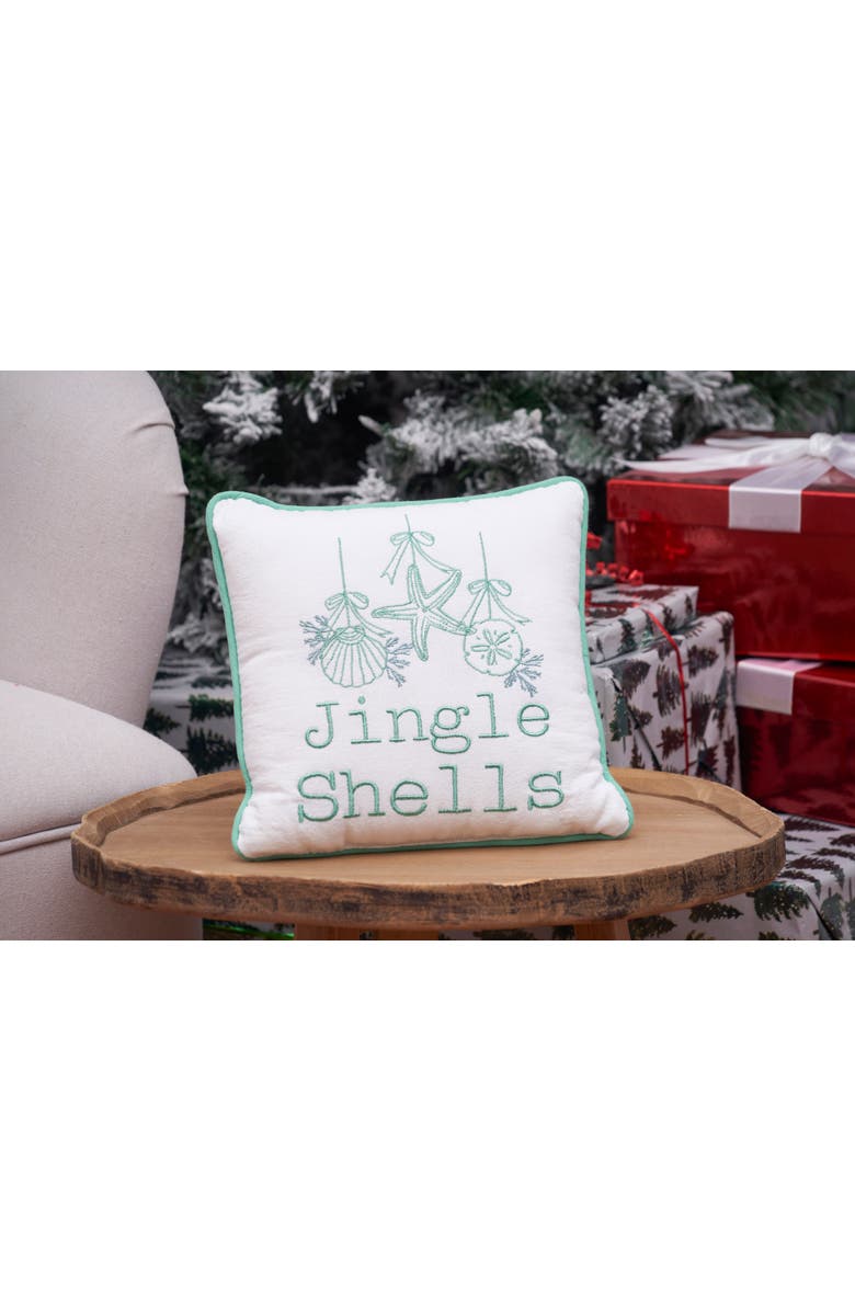 C&F Home Jingle Shells Christmas Pillow, 10" x 10", Alternate, color, 
