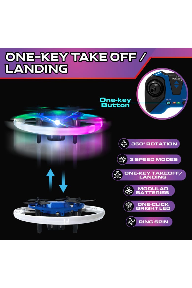 Obiter Extreme RC Aerial Drone with 360 Spins, Alternate, color, Blue