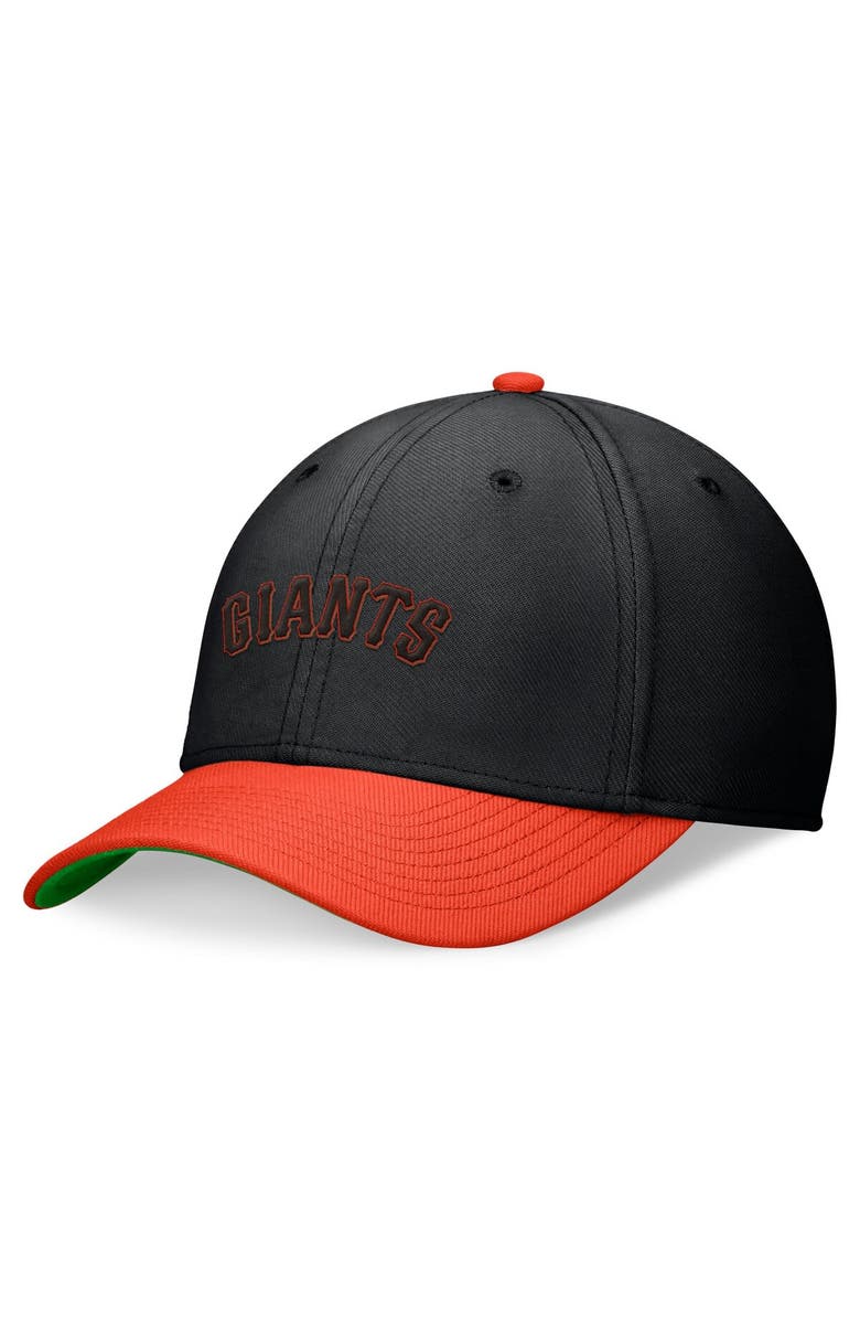 Nike Men's Nike Black/Orange San Francisco Giants Cooperstown Collection Rewind Swooshflex Performance Hat, Main, color, Black