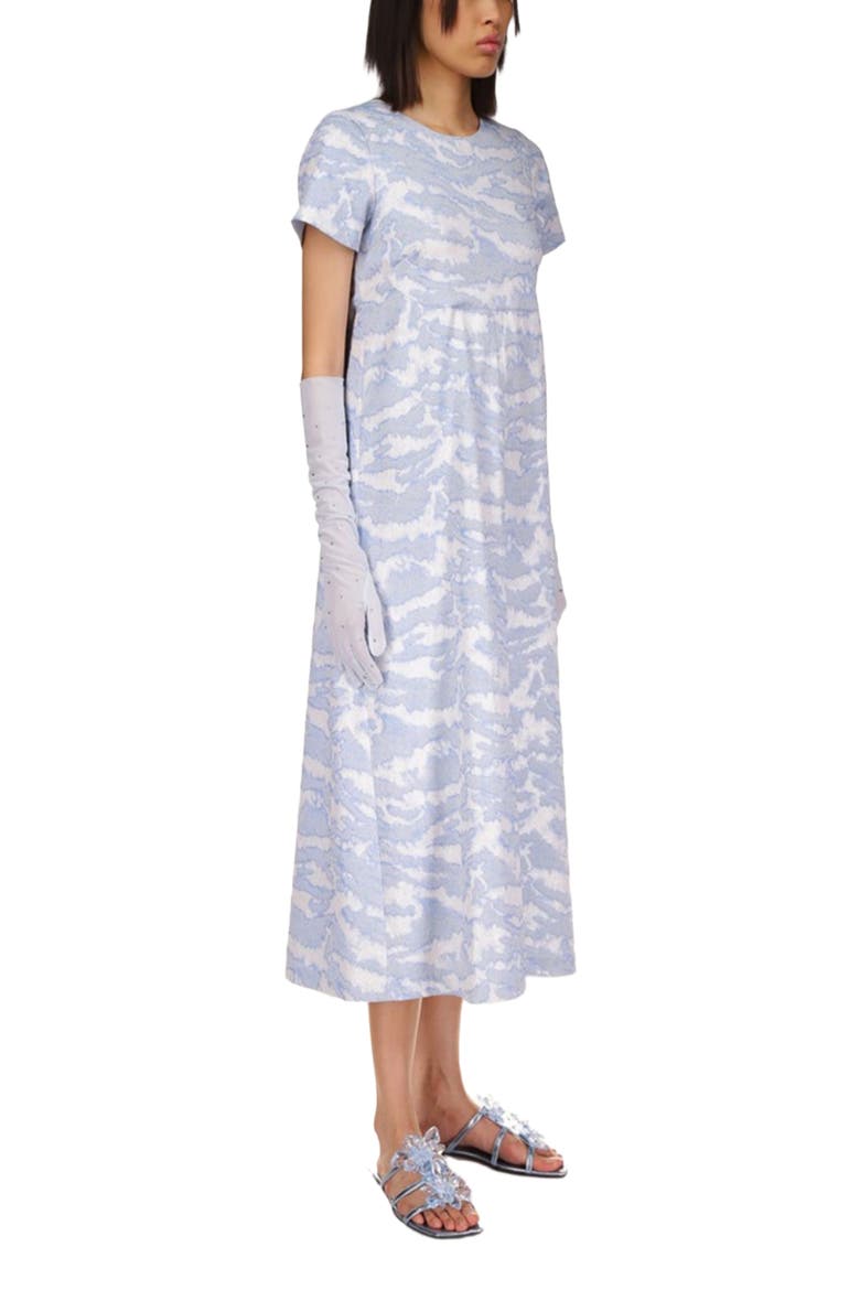 Sauvage Jacquard Dress, Alternate, color, Powder Blue Multi