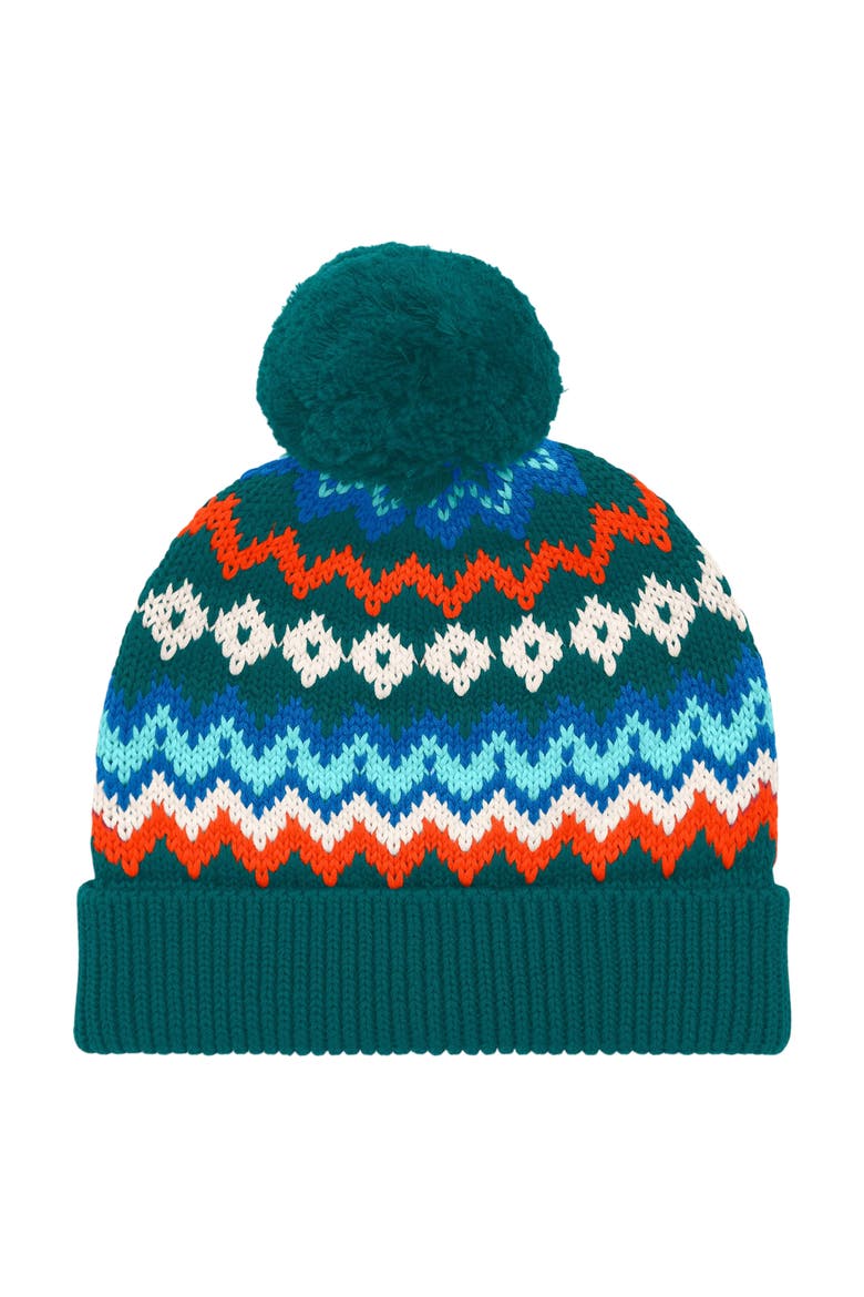 Baby Fair Isle Beanie, Main, color, Spruce Rainbow Fairisle