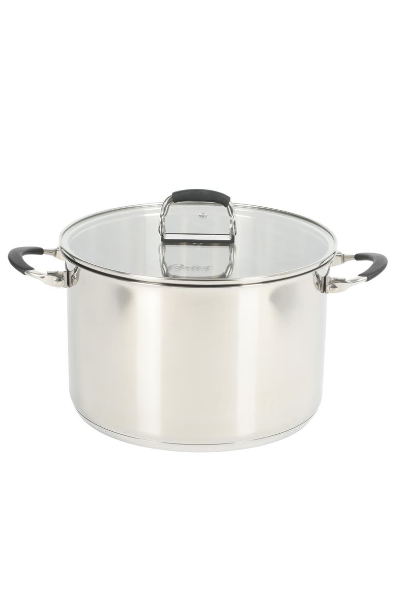 OSTER Platinum Silverbolt 6-Piece Stackable Stainless Steel Dutch Oven Set, Alternate, color, Silver