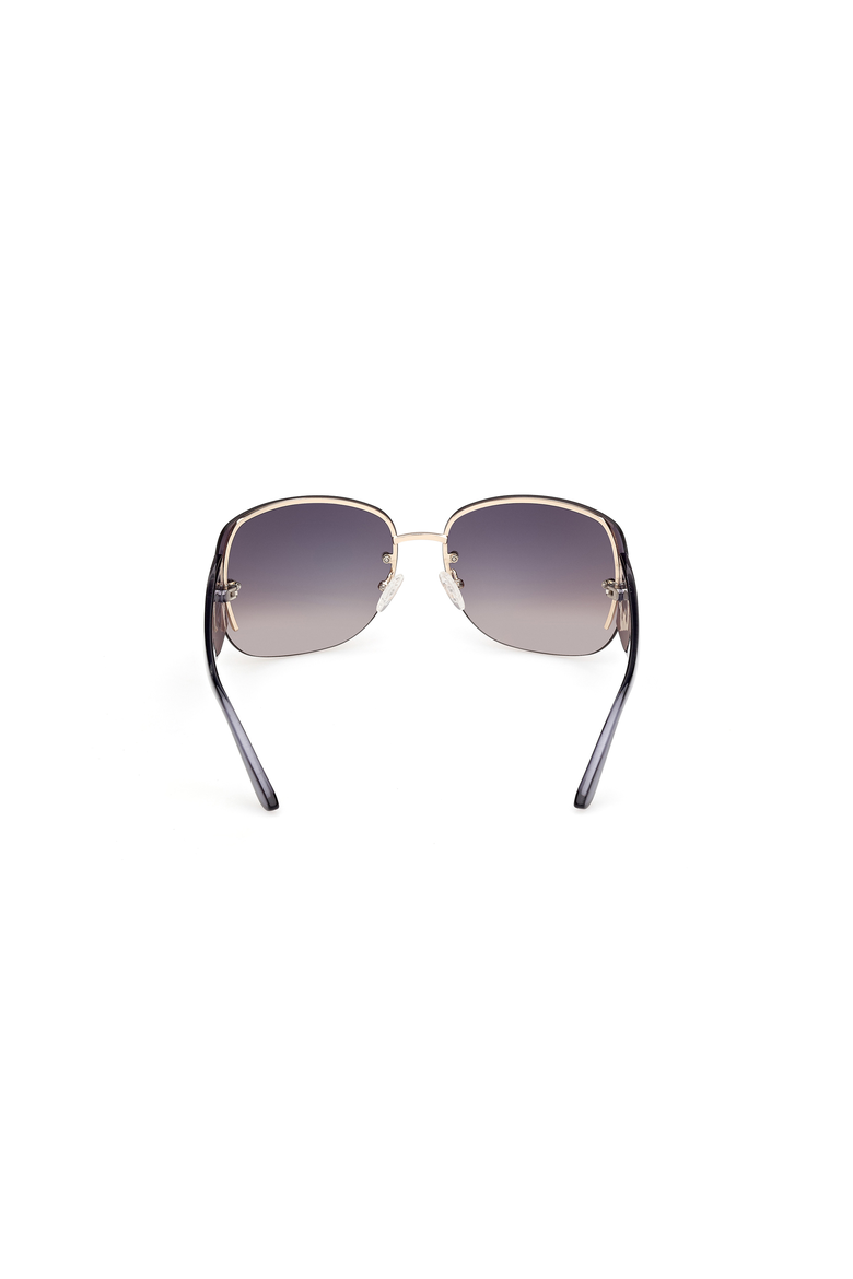 Rimless Shield Metal Sunglasses, Alternate, color, Gold / Gradient Blue