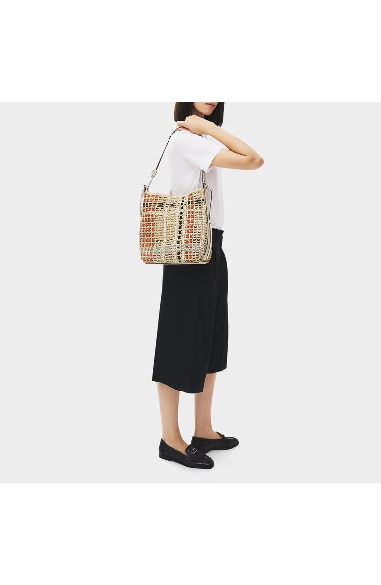 Radley The Camden - Raffia Check Medium Open Top Woven Shoulder Bag, Alternate, color, Natural