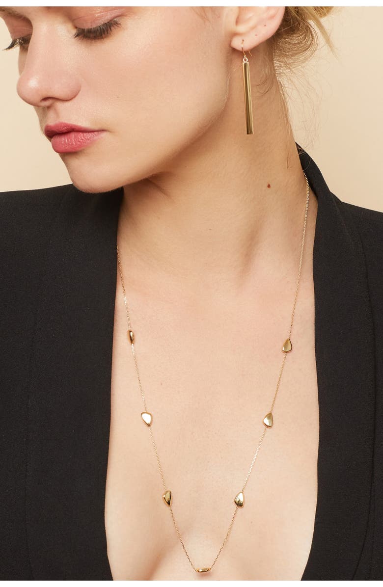 Oradina 14K Gold Pisa Drop Earrings, Alternate, color, White Gold