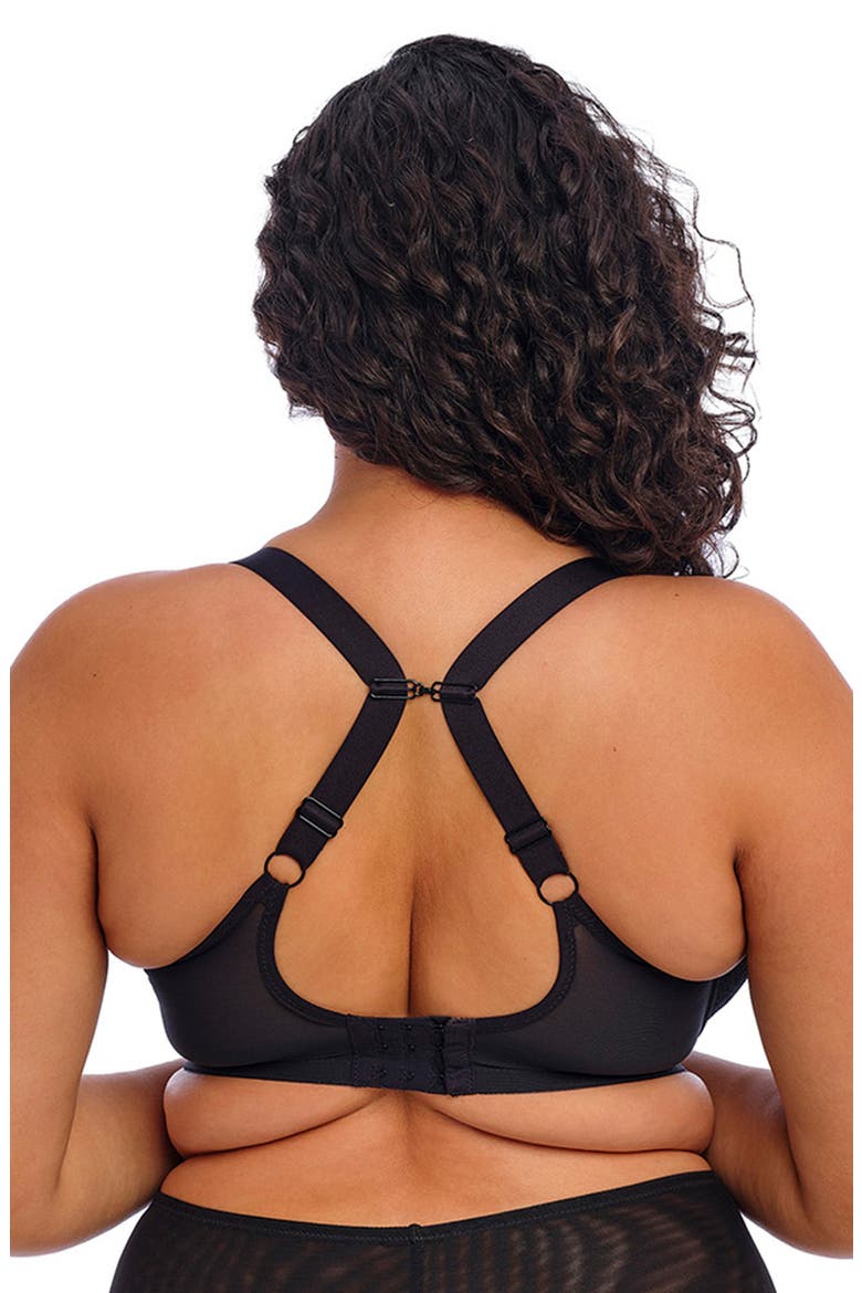 Brianna Underwire Padded Half Cup Bra, Alternate, color, BLACK