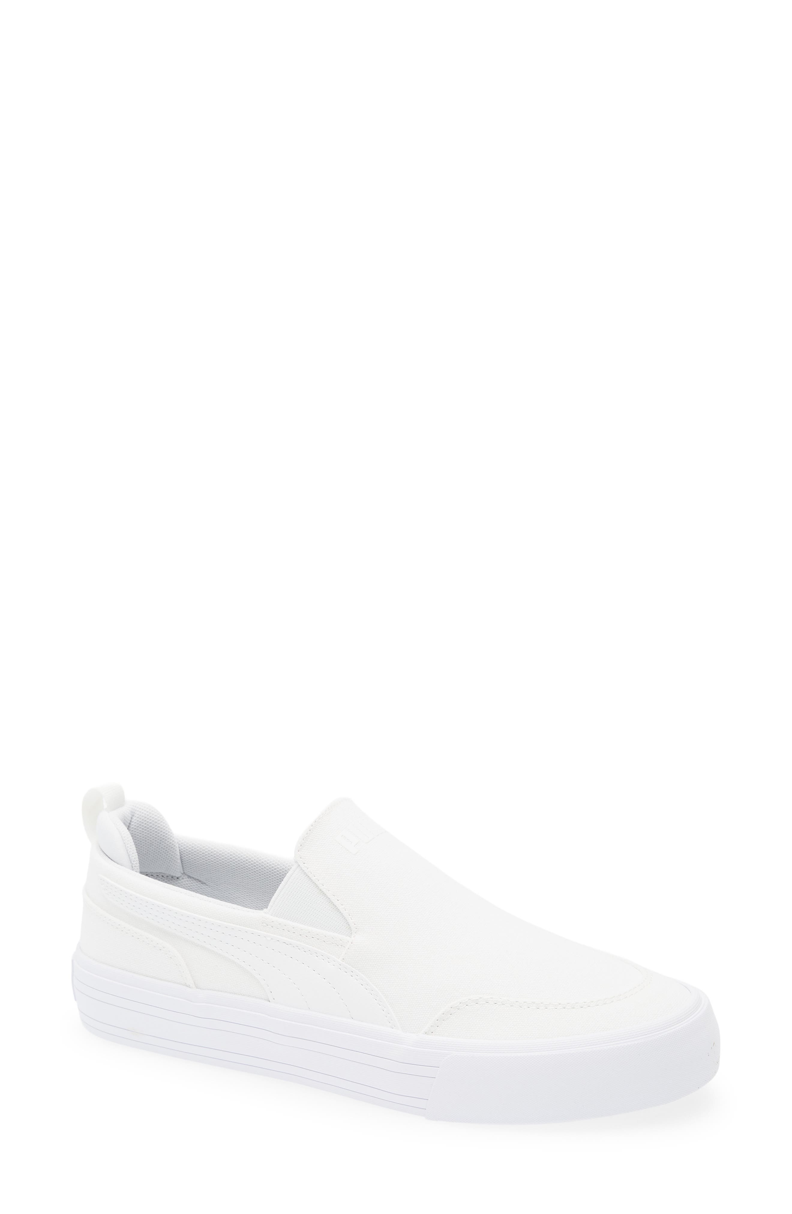 PUMA Court Classic Vulcanized Slip-On Sneaker, Main, color, Puma White/ Puma White