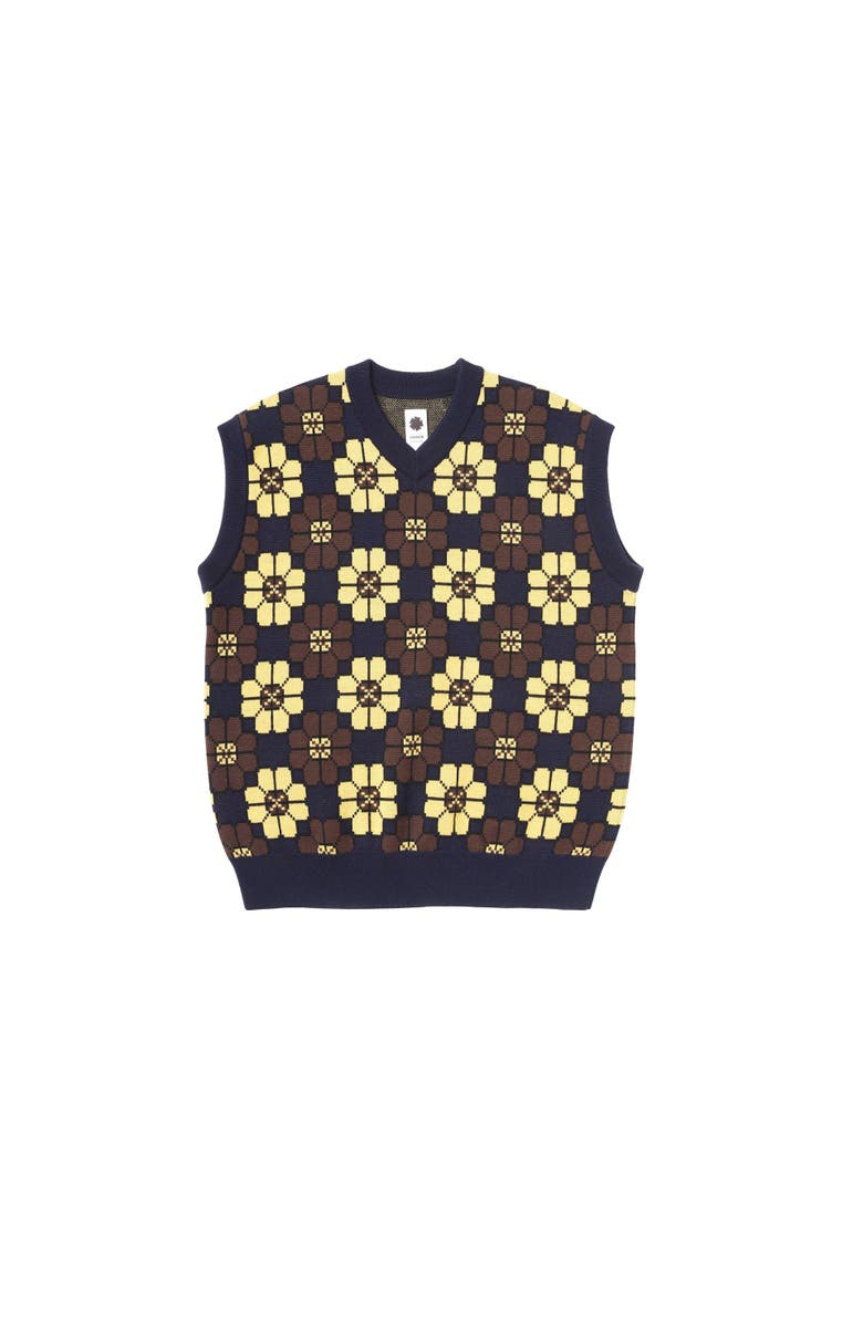 vowels Sweater Vest, Main, color, Navy