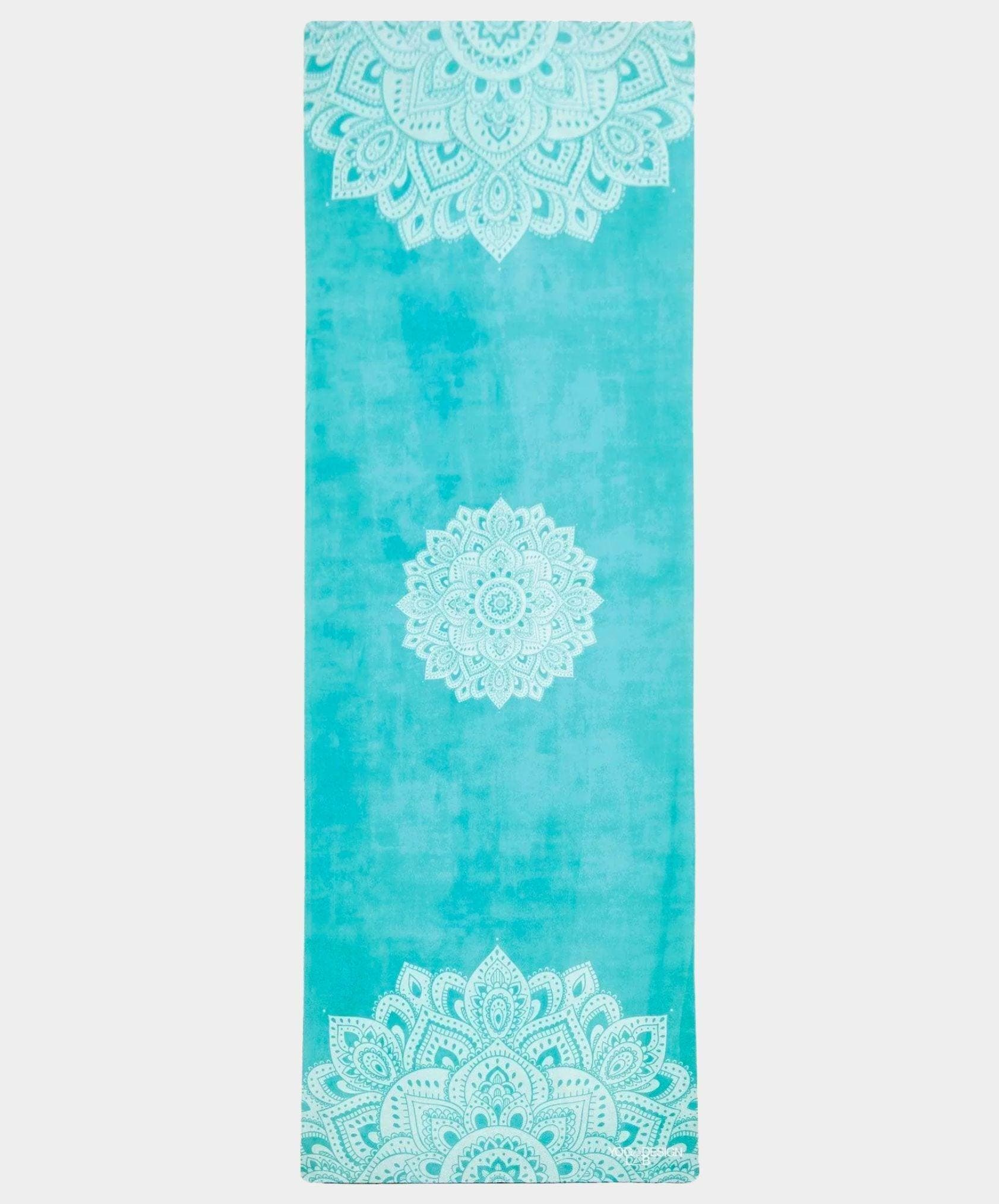 Yoga Design Lab Combo Travel Yoga Mat - 2-in-1 in Mandala Turquoise 