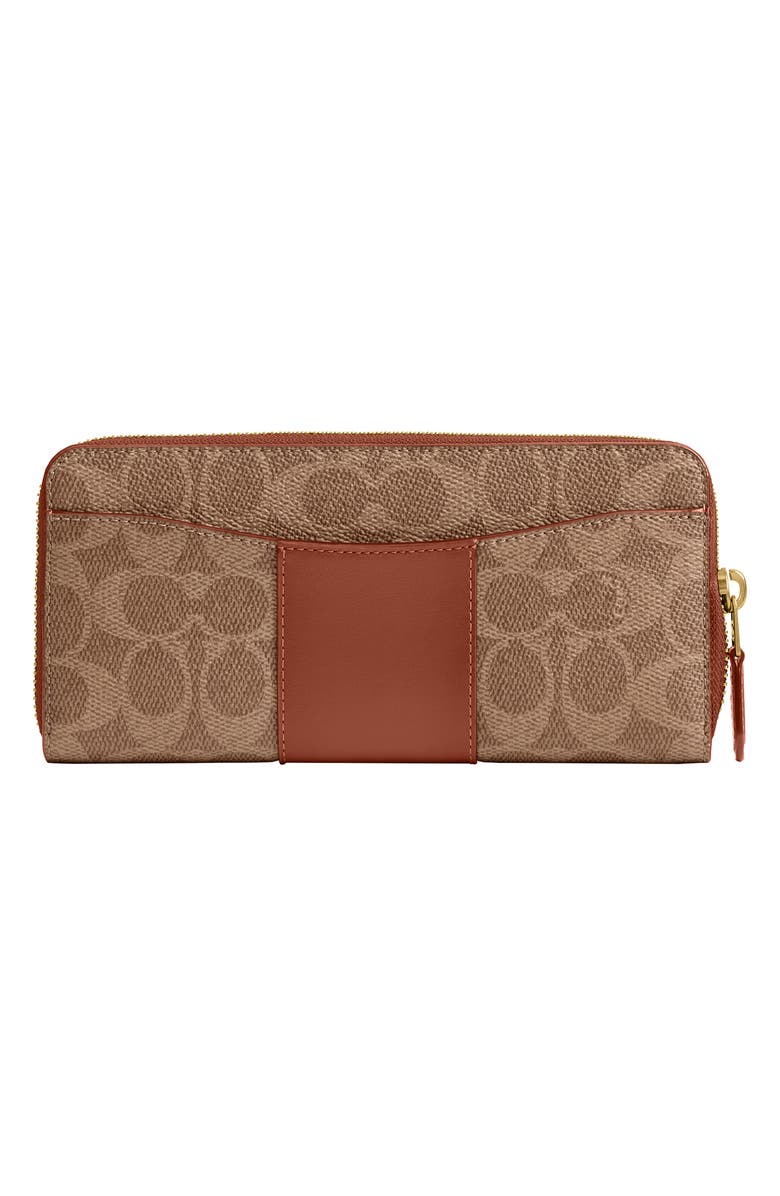 COACH Essential Slim Signature Coated Canvas & Leather Wallet, Alternate, color, B4/Tan Caramel