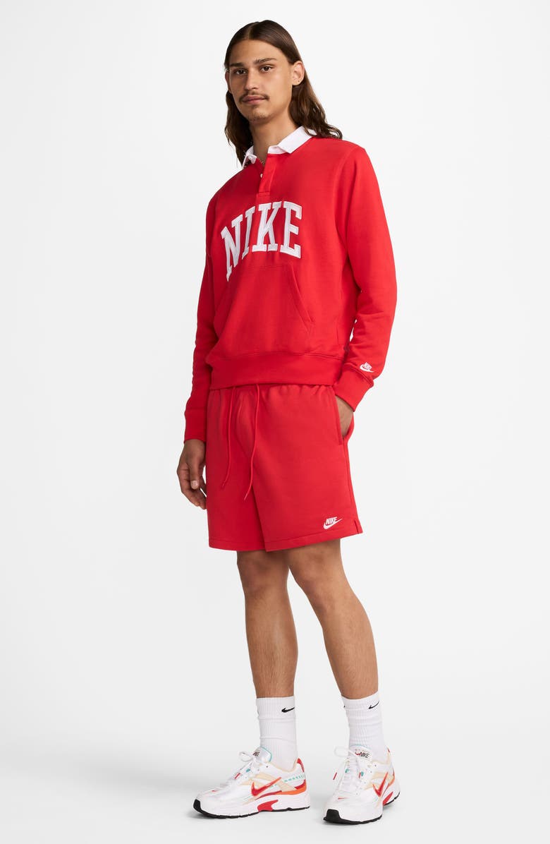 Nike Club French Terry Flow Shorts, Alternate, color, University Red/ University Red