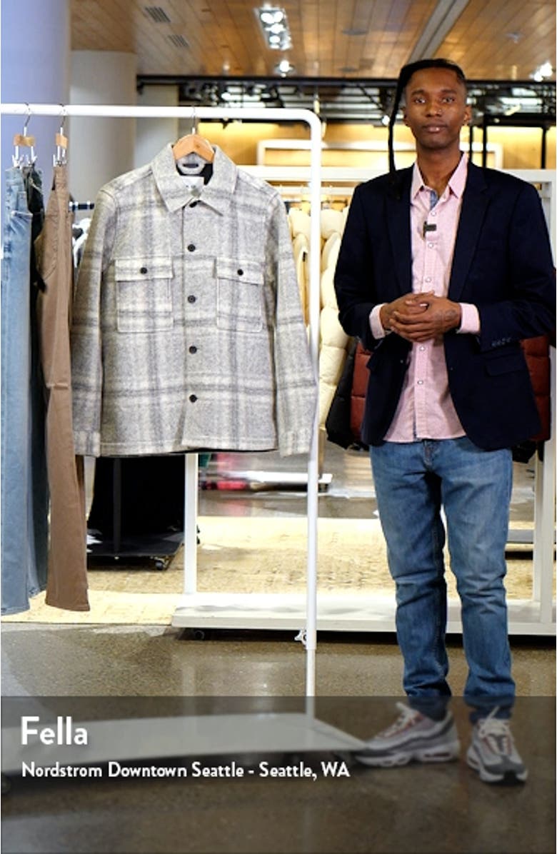 Wilas 8267 Plaid Wool Blend Shirt Jacket, sales video thumbnail