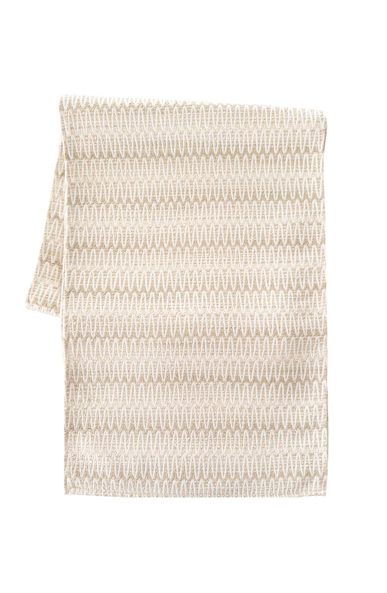 Anaya Summer Twist Indoor Outdoor Table Runner, Main, color, Beige