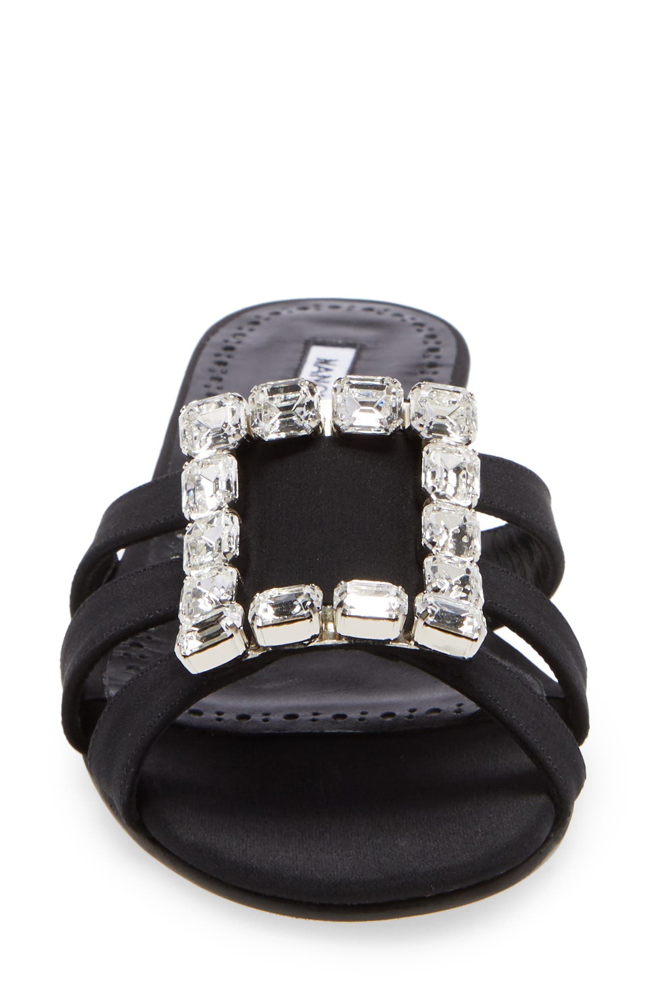 Manolo Blahnik Iluna Buckle Slide Sandal, Alternate, color, 