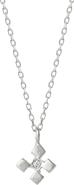Spero London Four Cube Blocks Natural Textured Sterling Silver Authentic Pendant Necklace