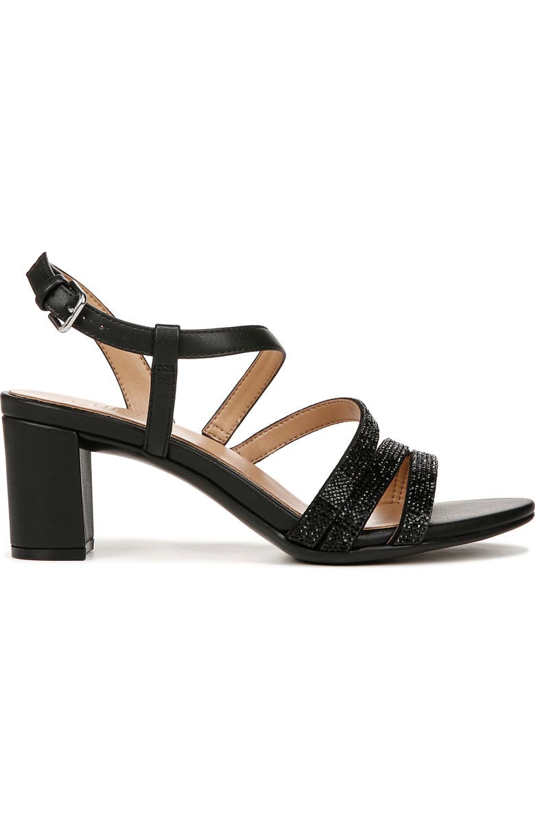 Naturalizer Bridget 2 Sandal, Alternate, color, Black Crystal Faux Leather