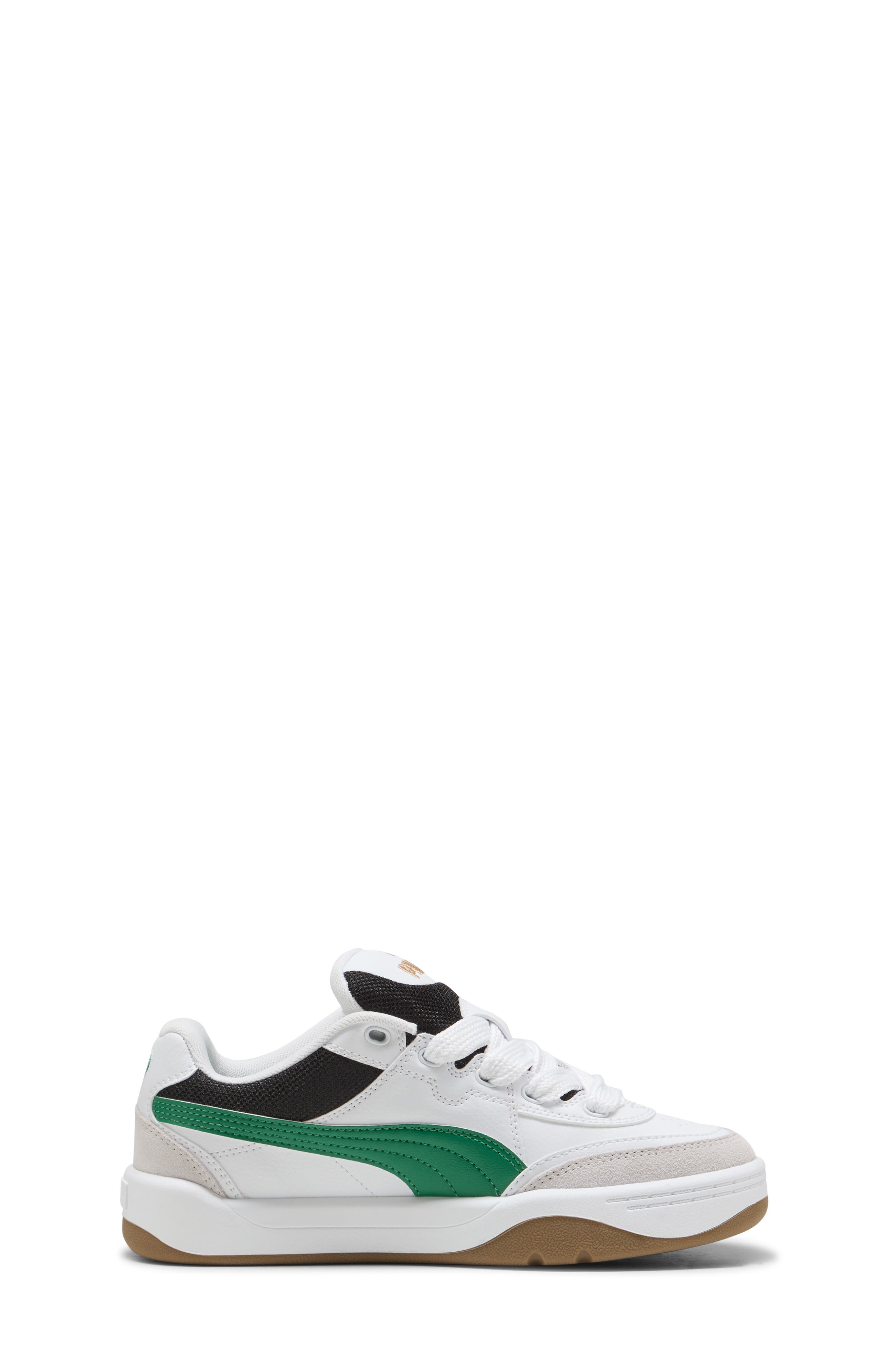 PUMA Kids' Park Lifestyle SK8 Sneaker, Alternate, color, Puma White- Green- Gold