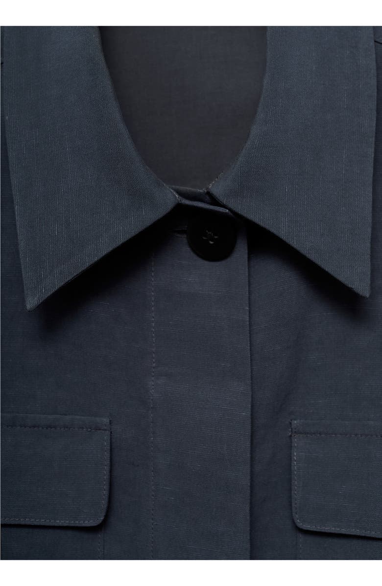 MANGO Crop Button-Up Shirt, Alternate, color, 