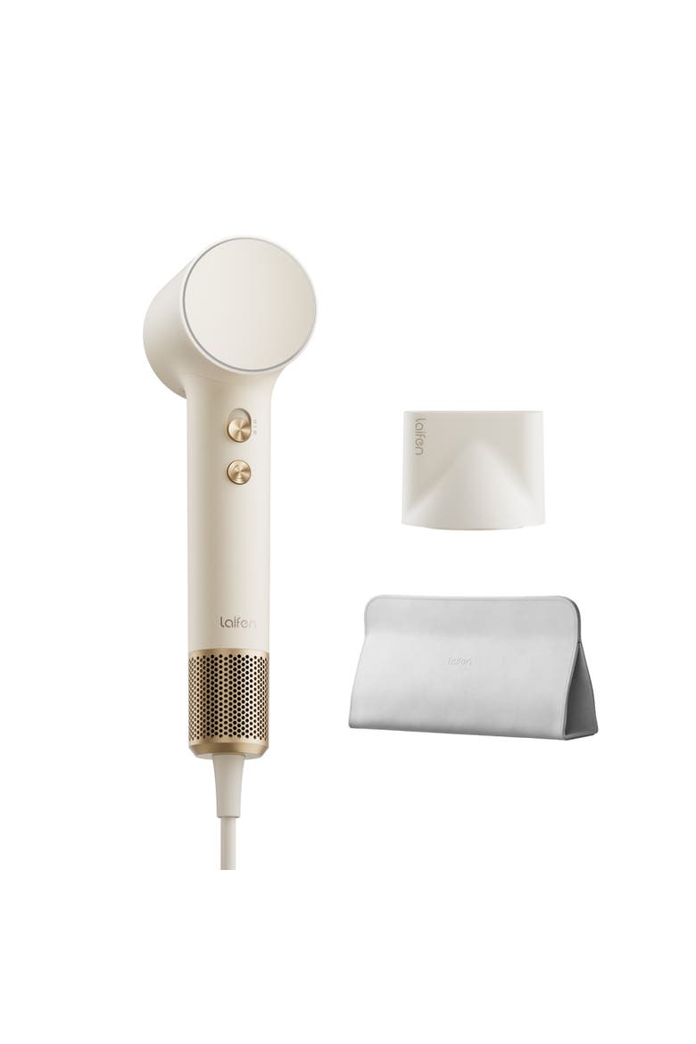 Swift Mini Hair Dryer with 1 Nozzle and Travel Bag, Main, color, White
