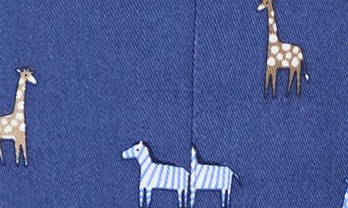 Jojo Maman Bébé Jojo Maman Bebe Safari Print Cotton Twill Overalls In Denim