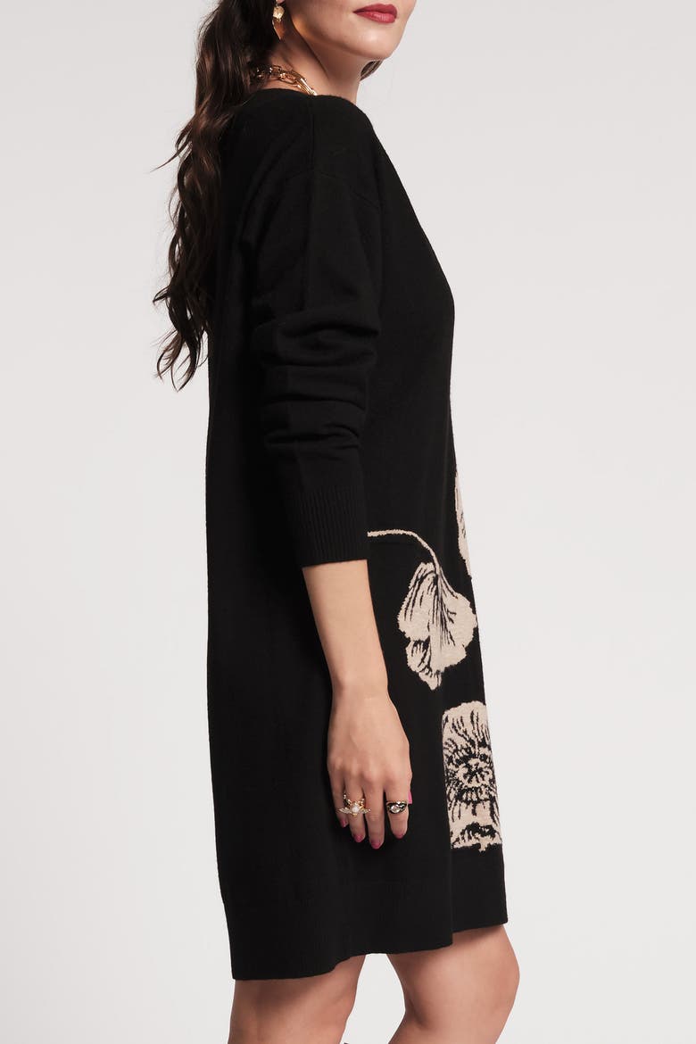 Skye V Neck Dress, Alternate, color, Black/Camel