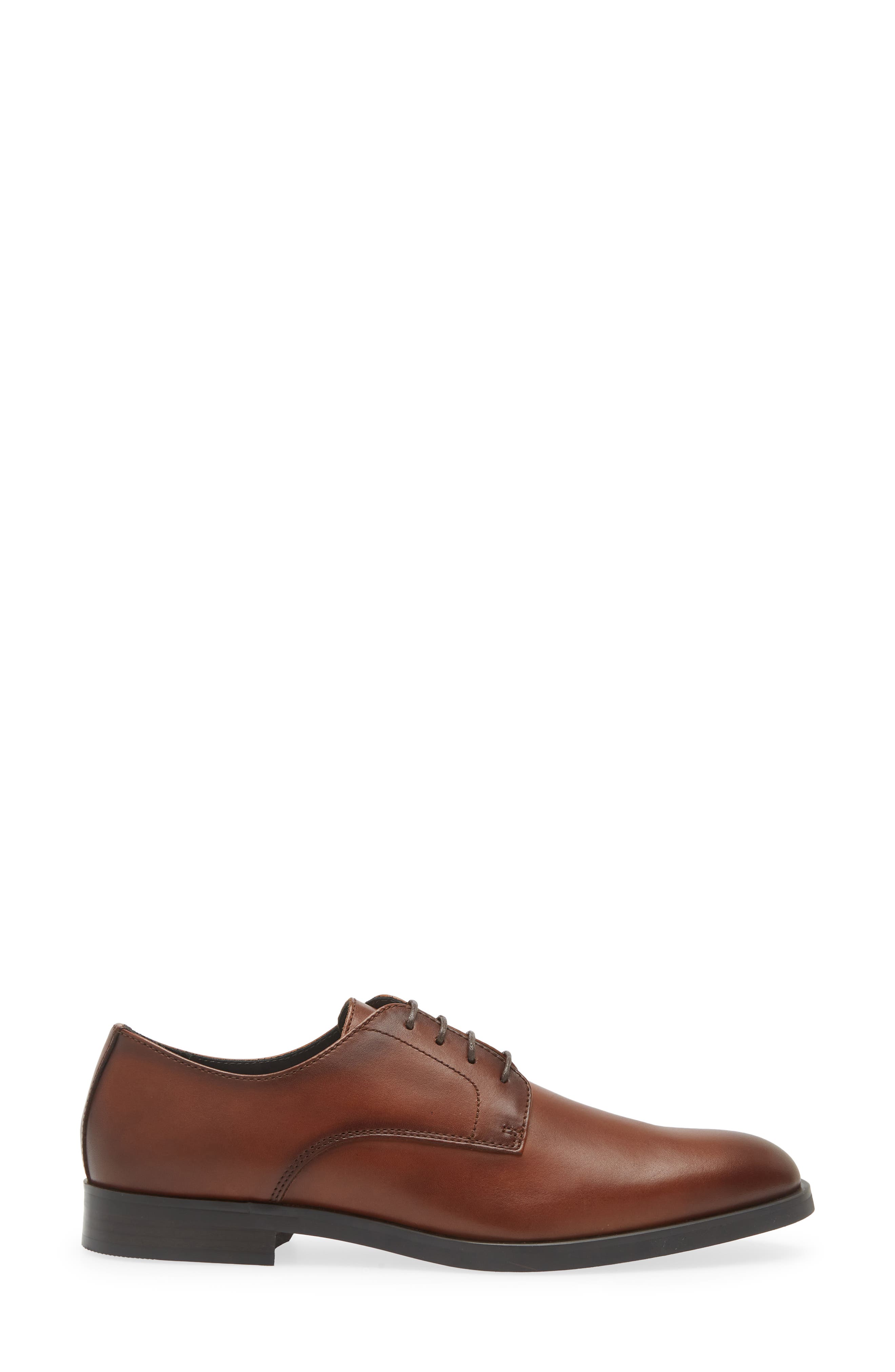 Emmett Plain Toe Derby, Alternate, color, BROWN OCHRE