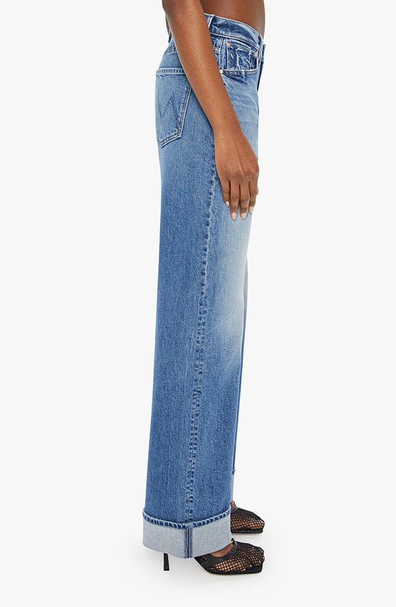 MOTHER The Dodger Skimp Cuffed Wide Leg Jeans, Alternate, color, Music Is The Medium