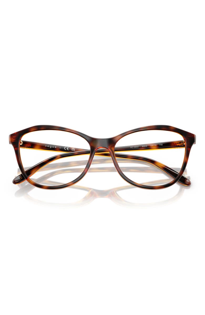 VOGUE 54mm Irregular Optical Glasses, Alternate, color, Dark Havana
