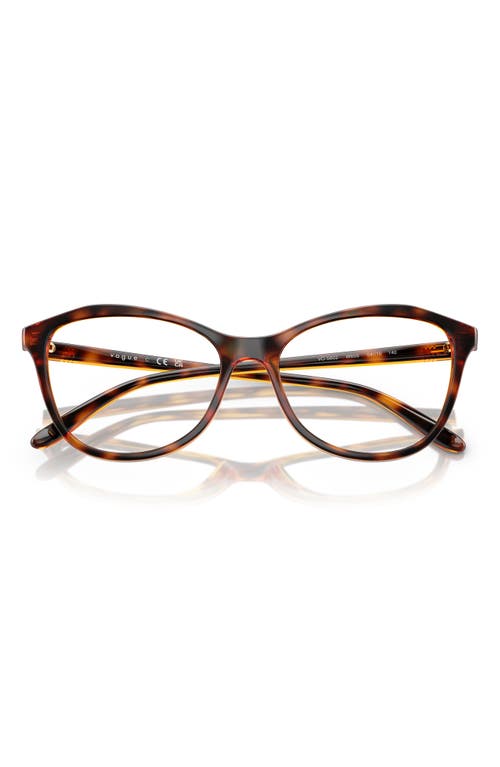 Vogue 52mm Irregular Optical Glasses In Dark Havana