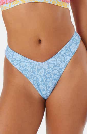 Roxy Tapestry Patchwork V-Cut Cheeky Bikini Bottoms