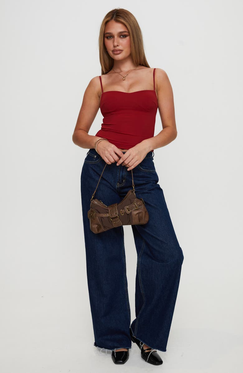 Princess Polly Evanda Camisole, Alternate, color, Burgundy