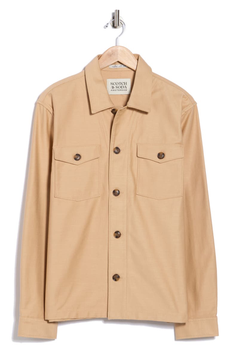 Textured Canvas Shirt Jacket, Alternate, color, GINGER ROOT