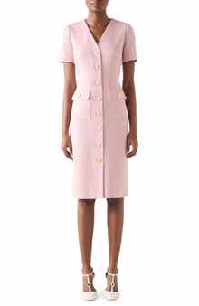 Carla Short Sleeve Tweed Sheath Dress