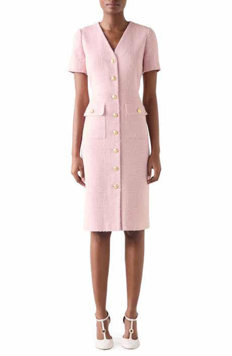 Carla Short Sleeve Tweed Sheath Dress