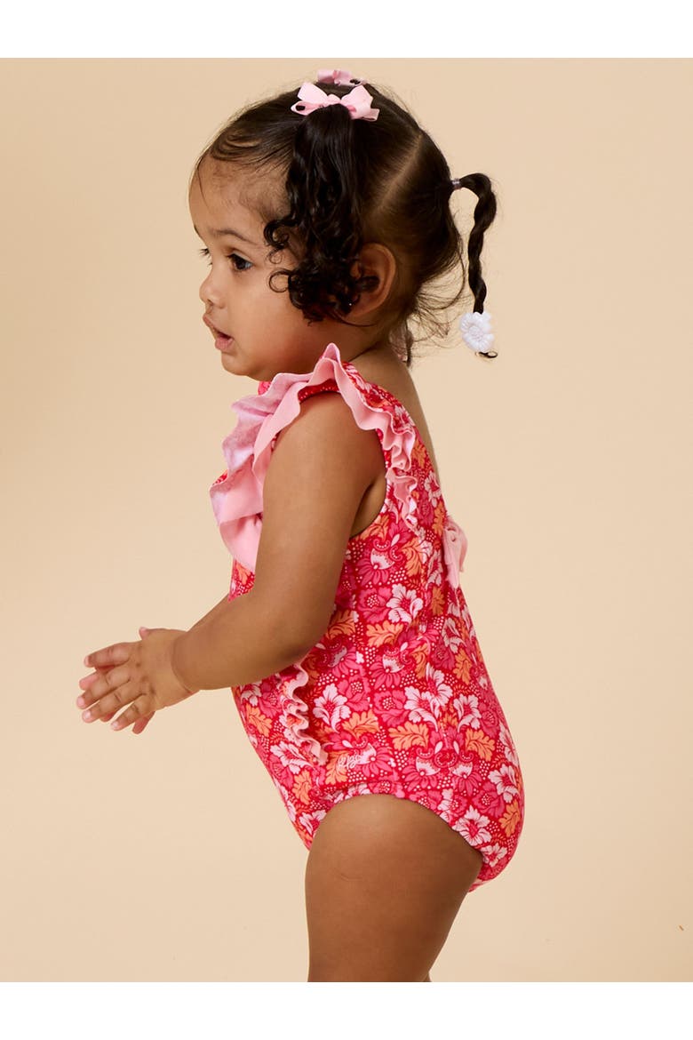 Girls UPF50+ Waterfall One Piece, Alternate, color, Wildflower Rodeo