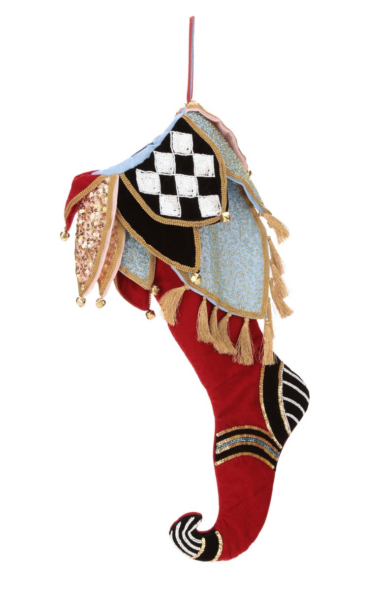 Mark Roberts Dreamy Venetian Stocking, Main, color, Red