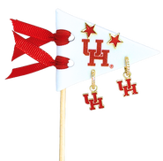 Color Shout University Of Houston Pennant Pair Earring Set