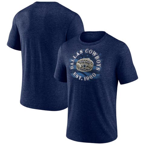 Men's Fanatics Branded Heathered Navy Dallas Cowboys Sporting Chance Tri-Blend T-Shirt