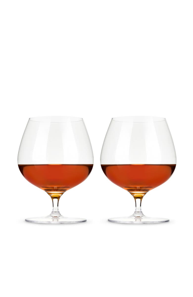 Viski Raye Crystal Wingback Brandy Glasses Set of 2, Alternate, color, Clear