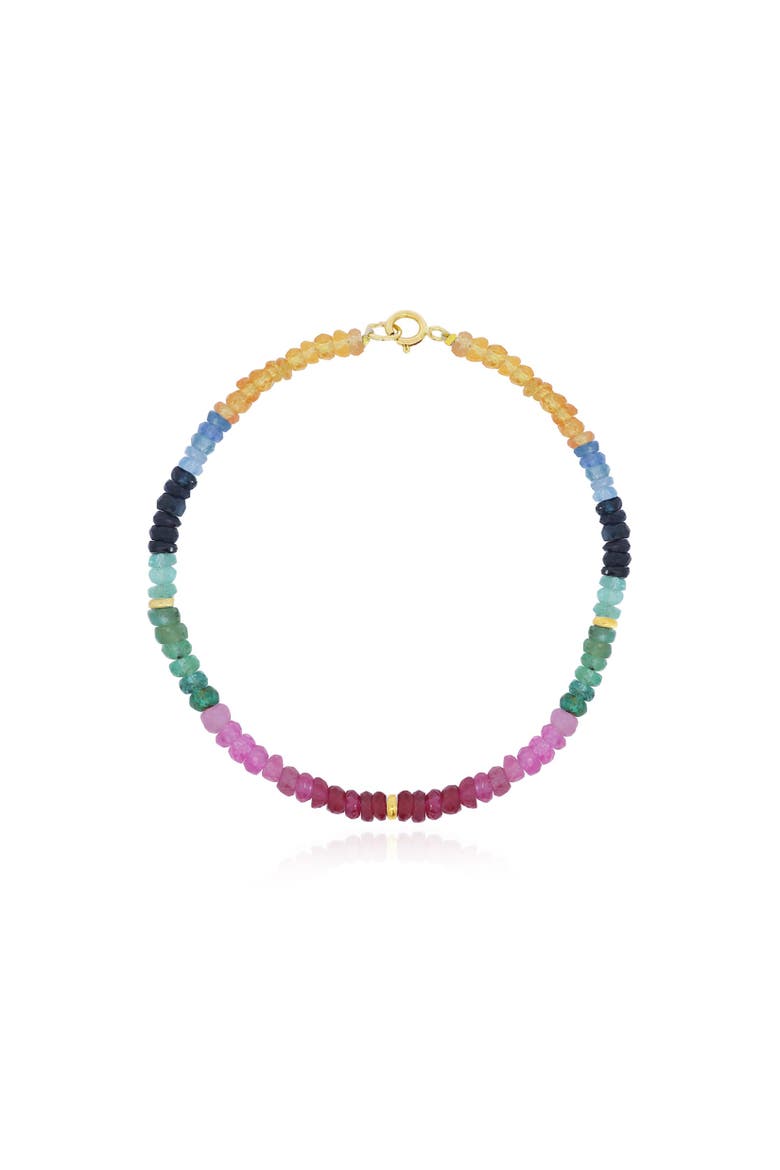 Rainbow Gemstone Bead Bracelet, Main, color, Rainbow Gemstones