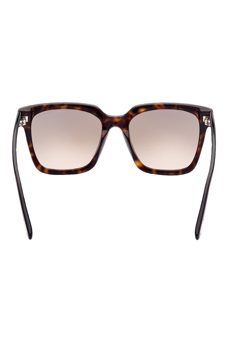 Selby 55mm Square Sunglasses, Alternate, color, HAVANA BROWN