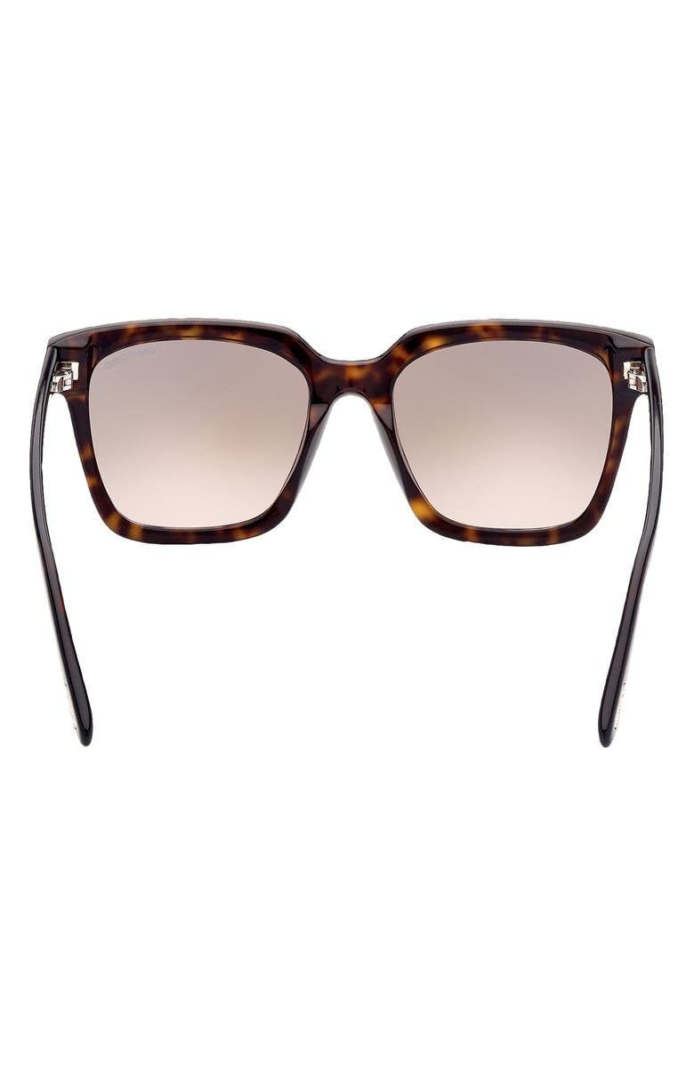 TOM FORD Selby 55mm Square Sunglasses, Alternate, color, Havana Brown