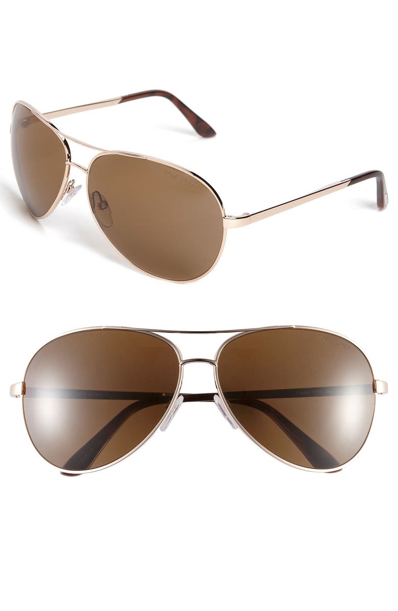 TOM FORD 'Charles' 62mm Polarized Sunglasses, Main, color, 