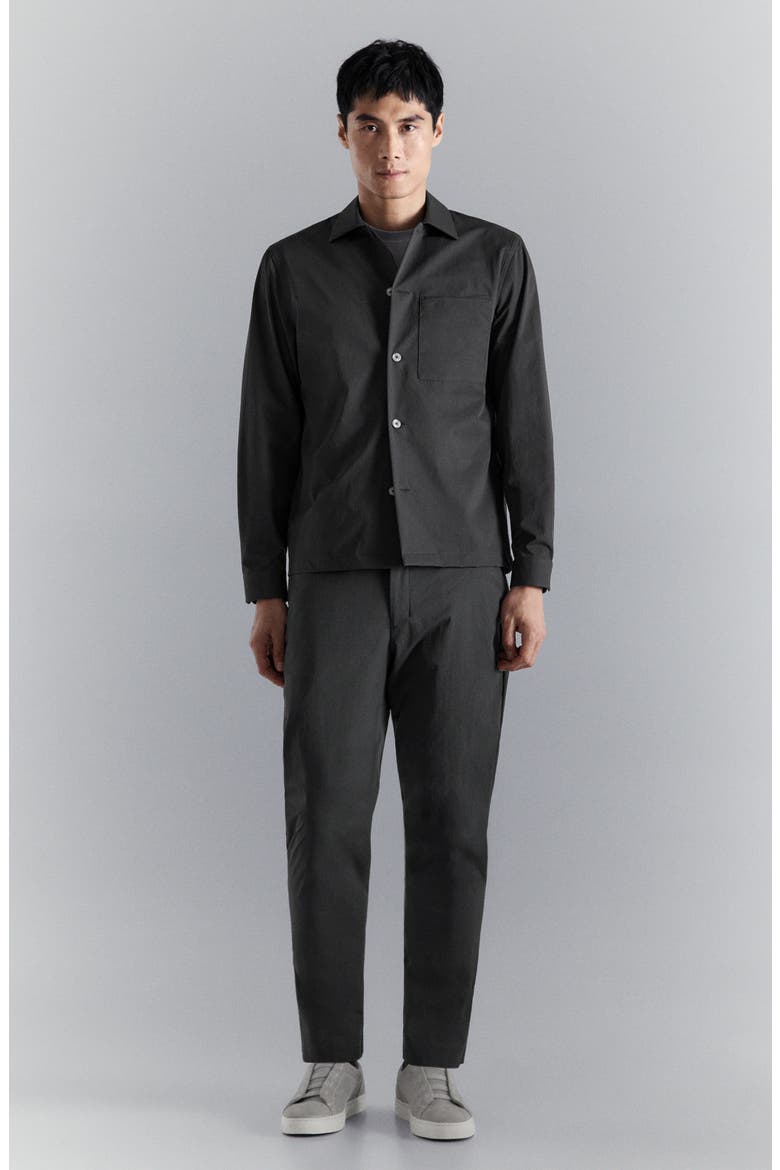 Woven Overshirt, Alternate, color, DARK HEATHER GREY