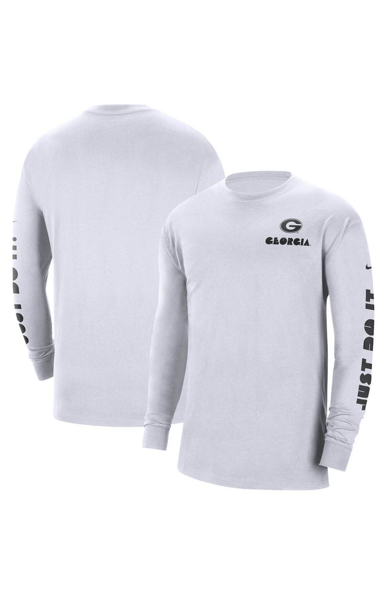 Nike Men's Nike White Georgia Bulldogs Heritage Max 90 Long Sleeve T-Shirt, Main, color, 