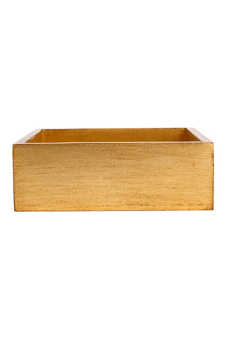 Florentine Wood Cocktail Napkin Holder, Main, color, GOLD